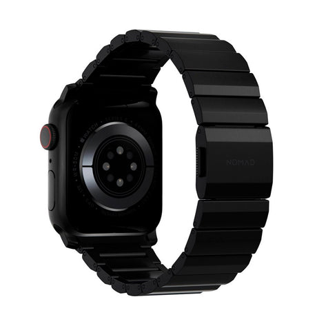 Nomad Apple Watch (42/44/SE/45/46/49 mm) Titanium-rem - svart