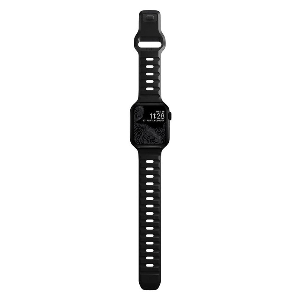 Nomad Apple Watch (42/44/SE/45/46/49 mm) sportsbåndstropp - svart