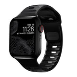 Nomad Apple Watch (42/44/SE/45/46/49 mm) sportsbåndstropp - svart