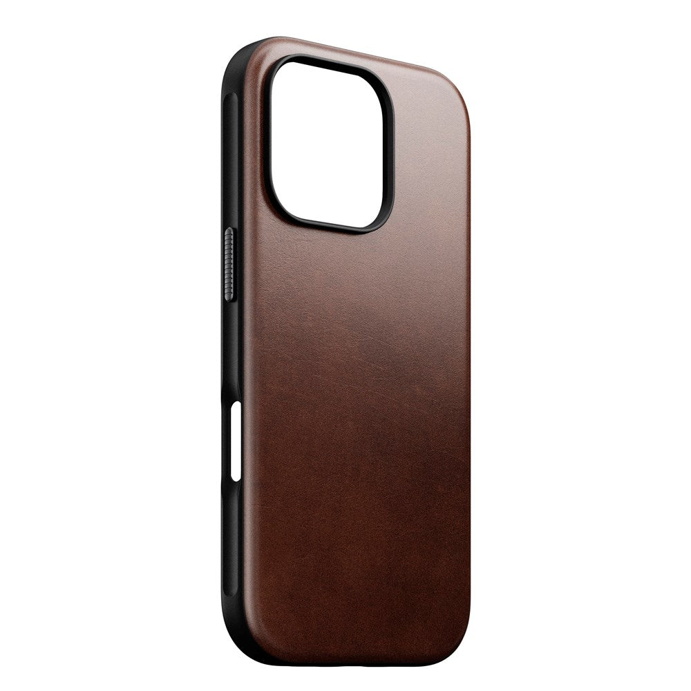 iPhone 16 Pro Modern Nomad Horween Skinndeksel - MagSafe-kompatibel - Brun