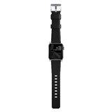 Nomad Apple Watch (42/44/SE/45/46/49 mm) robust båndrem - svart / sølv maskinvare