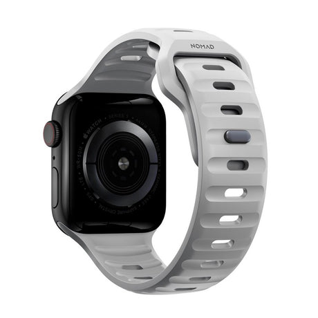 Nomad Apple Watch (42/44/SE/45/46/49 mm) sportsbåndstropp - månegrå