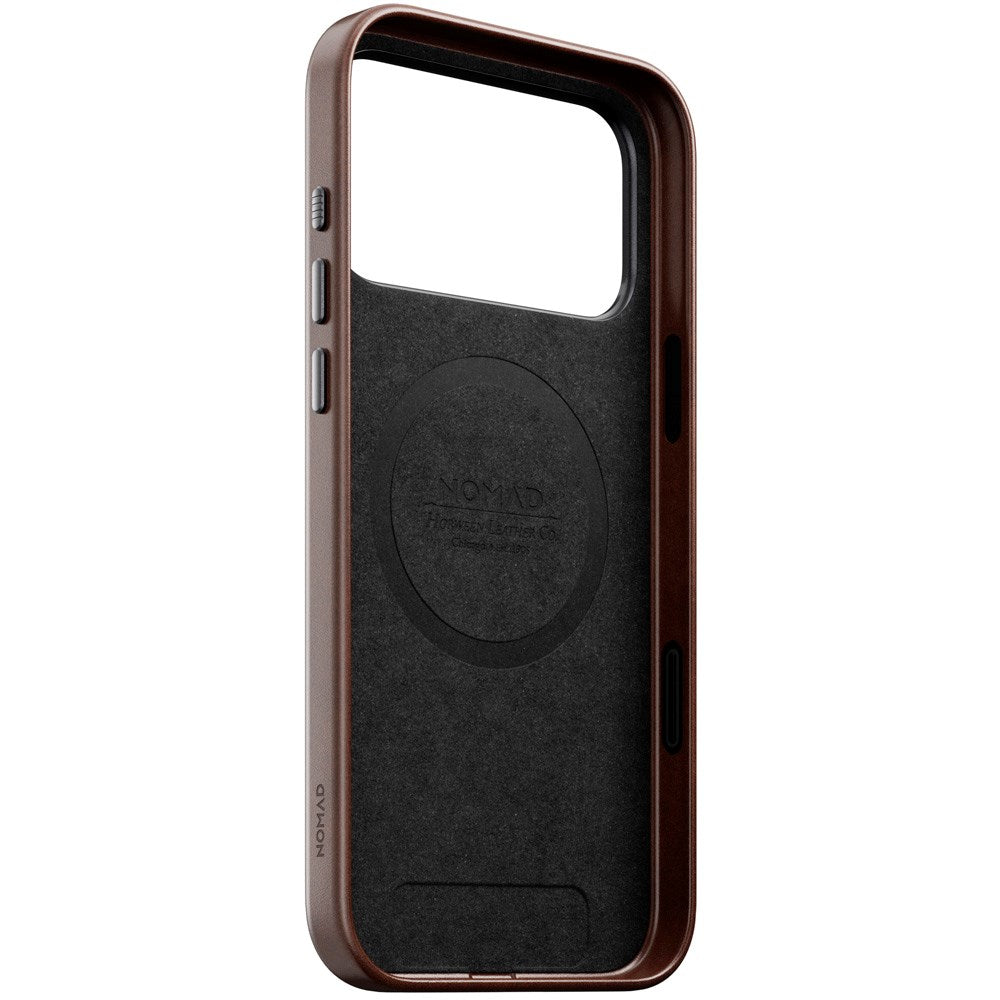 iPhone 17 Pro Max - Nomad Traditional Horween Leather Cover - MagSafe Kompatibel - Rustic Brown