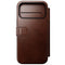 iPhone 17 Pro Max - Nomad Modern Horween Leather Folio Cover - MagSafe Kompatibel - Rustic Brown