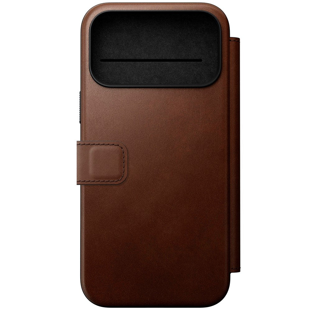 iPhone 17 Pro Max - Nomad Modern Leather Folio Cover - MagSafe Kompatibel - Brown
