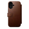 iPhone 17 - Nomad Modern Leather Folio Cover - MagSafe Kompatibel - Brown