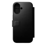 iPhone 17 - Nomad Modern Leather Folio Cover - MagSafe Kompatibel - Black