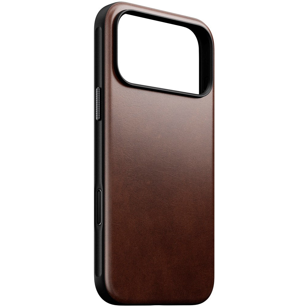 iPhone 17 Pro Max - Nomad Modern Horween Leather Cover - MagSafe Kompatibel - Rustic Brown
