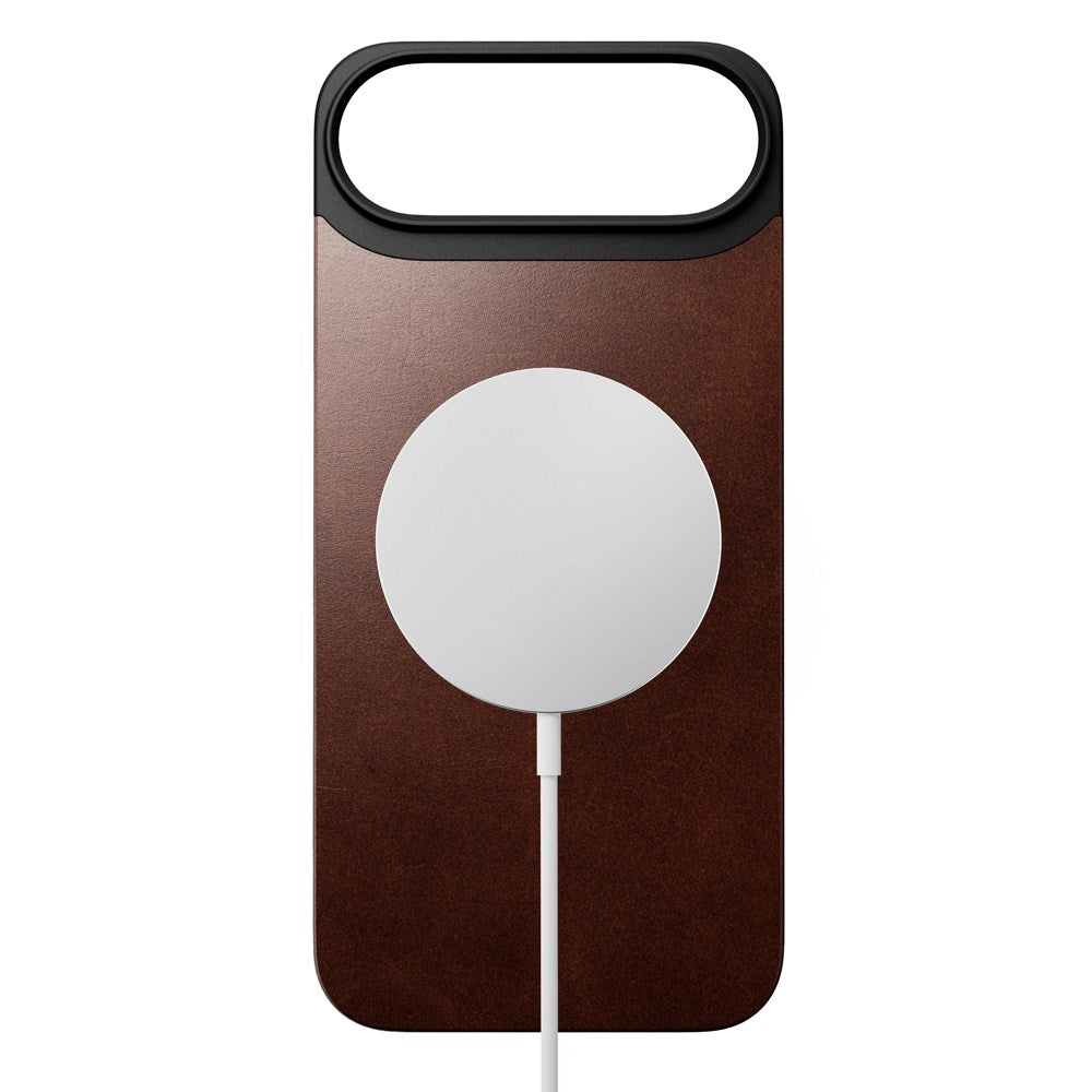 iPhone Air - Nomad Magnetic Horween Leather Back Cover - MagSafe Kompatibel - Rustic Brown