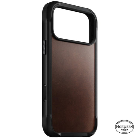 iPhone 18 Pro Max / 17 Pro Max Nomad Rugged Horween Leather Bagside Cover - MagSafe Kompatibel - Rustic Brown