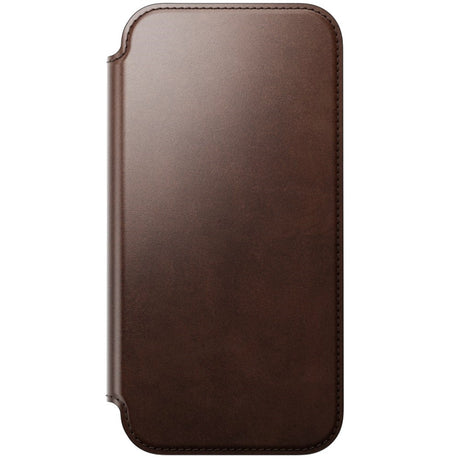 iPhone 18 Pro Max / 17 Pro Max Nomad Modern Horween Leather Folio Flip Cover - MagSafe Kompatibel - Rustic Brown