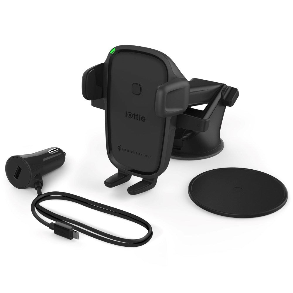 iOttie Qi Mobilholder m. Trådløs Opladning - Instrumentbræt / Forrude - Sort