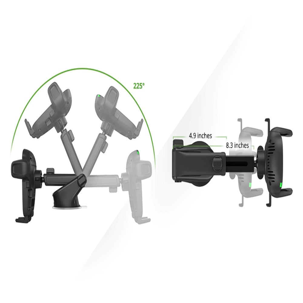 iOttie Qi Mobilholder m. Trådløs Opladning - Instrumentbræt / Forrude - Sort