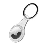 Fast Apple AirTag Pure Plastic Cover m. Nøkkelring - Gjennomsiktig 