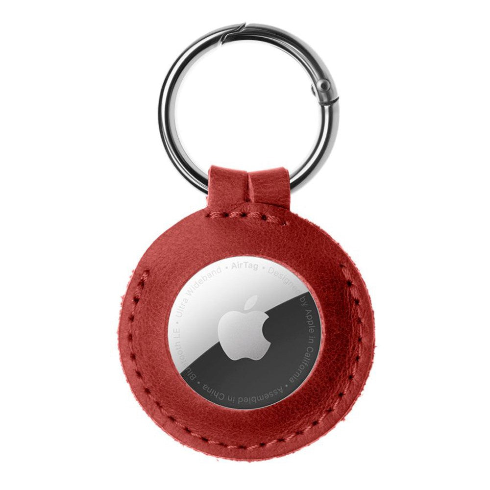 Fast Airtag-skinndeksel m. Karabinhage - Rød