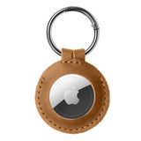 Fast Airtag-skinndeksel m. Karabinkrok - Brun