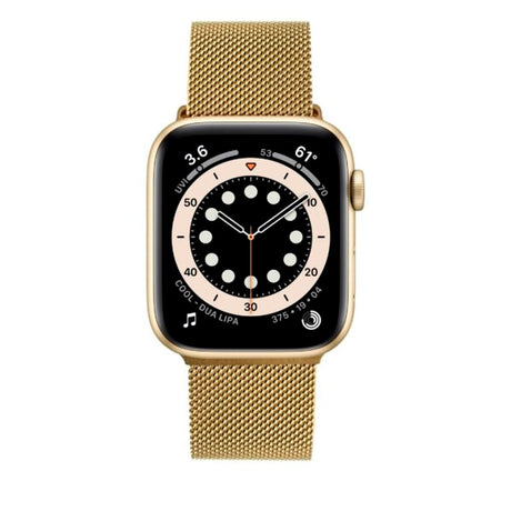 Apple Watch (38 / 40 / SE / 41 / 42mm) - Fixed Mesh Metal Rem - Guld