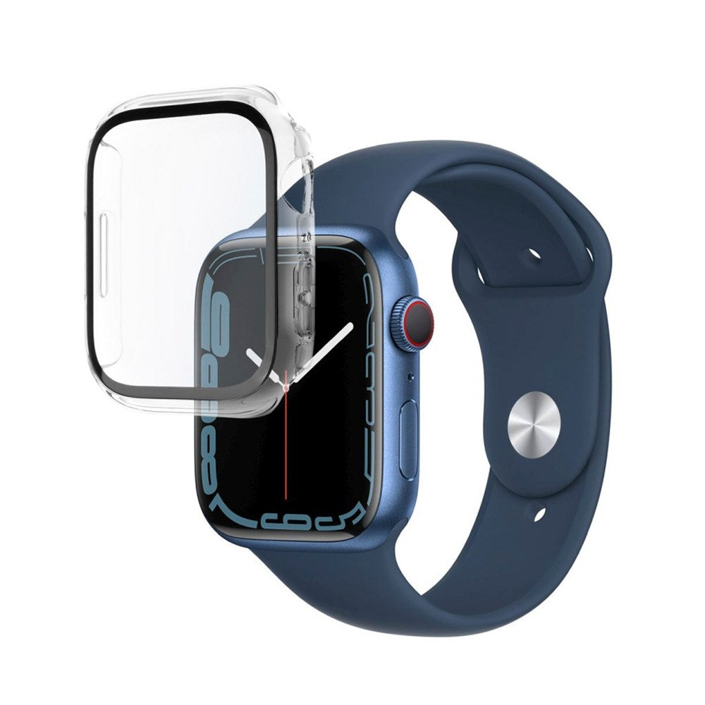 Fast Apple Watch 9/8/7 (41mm) Pure Cover m. Skjermbeskytter - Gjennomsiktig 