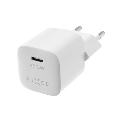Fast Mini Vegglader PD 20W m. 1 x USB-C - Hvit