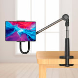 Fixed Relax Universal Tabletholder til Skrivebord - Max Tablet: 125-215mm - Sort / Sølv