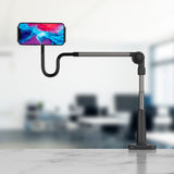 Fixed Relax Universal Tabletholder til Skrivebord - Max Tablet: 125-215mm - Sort / Sølv