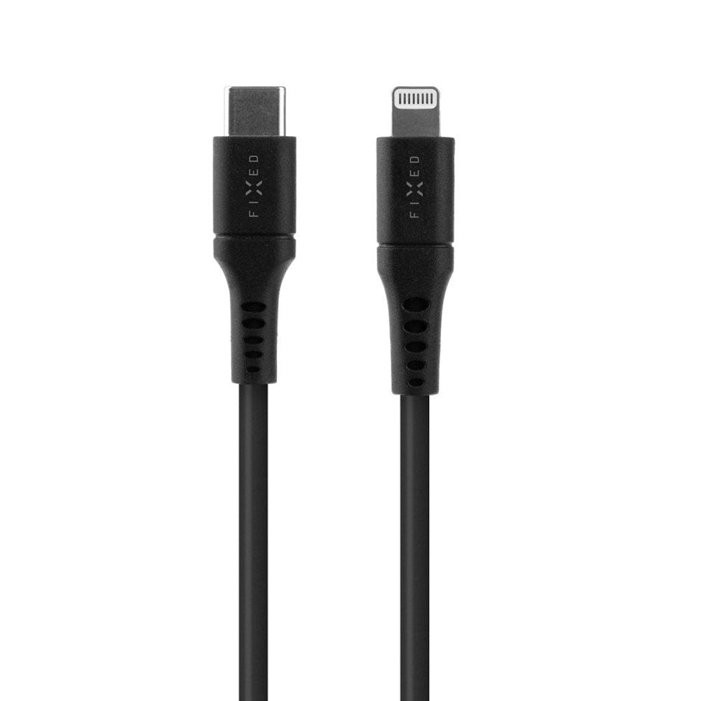 Fast flytende USB-C til Lightning-kabel 60W - 0,5m - Svart