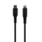 Fast flytende USB-C til Lightning-kabel 60W - 0,5m - Svart