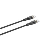 Fast metall 100W USB-C til USB-C PD-kabel 1,2m - Svart