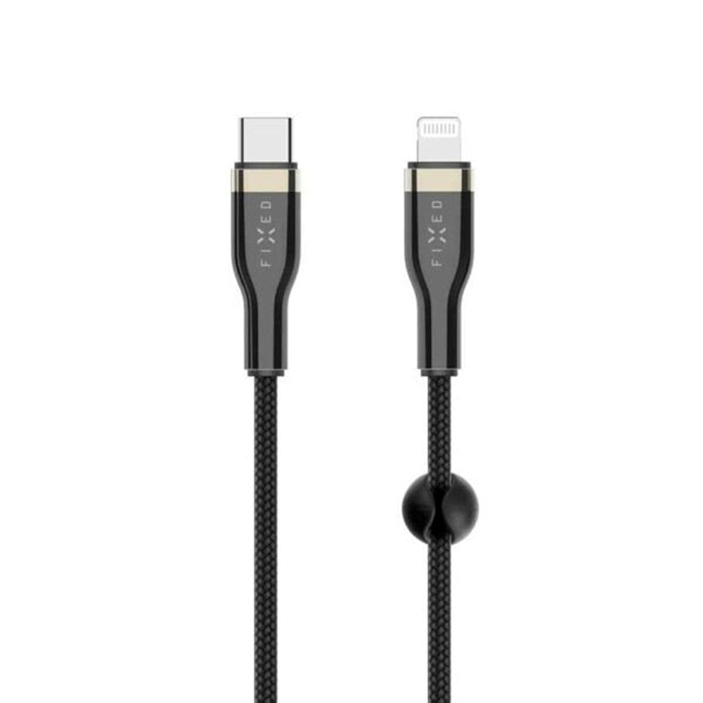 Fast metall USB-C til Lightning MFi PD-kabel 60W 50cm - Sort