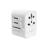 Fixed - Universal Rejse Adapter - 30W - EU / UK / USA / AUS - Hvid
