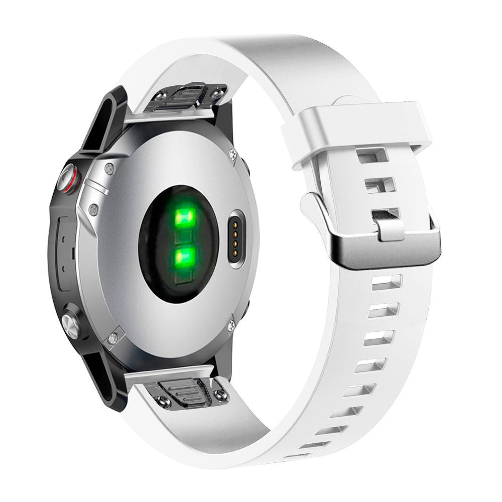 Fast Universal Garmin 20mm silikonstropp m. QuickFit - Hvit