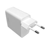 Fast 65W PD 2x USB-C Fast Wall Charger - Hvit