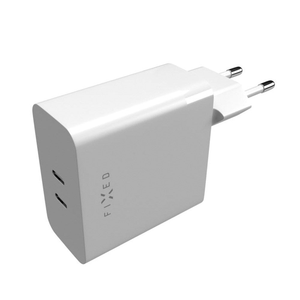 Fast 65W PD 2x USB-C Fast Wall Charger - Hvit