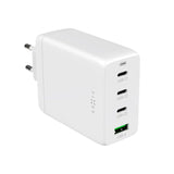 Fixed - GaN 100W Vægoplader m. 3x USB-C / 1x USB-A - Hvid