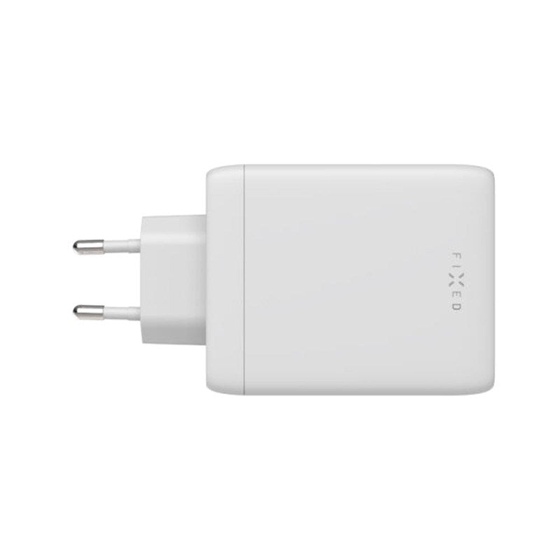 Fixed - GaN 100W Vægoplader m. 3x USB-C / 1x USB-A - Hvid