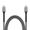 Fast rustning 240W USB-C til USB-C PD-kabel m. Forsterkede ender 2m - Grå
