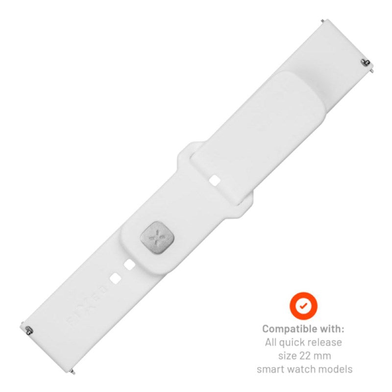 Fixed Sporty Silikone Rem til Universal Smartwatch (22mm) - Hvid