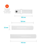 Fixed Sporty Silikone Rem til Universal Smartwatch (22mm) - Hvid