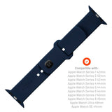 Fast Apple Watch (42/44/SE/45/46/49 mm) Sporty silikonremsett - blå