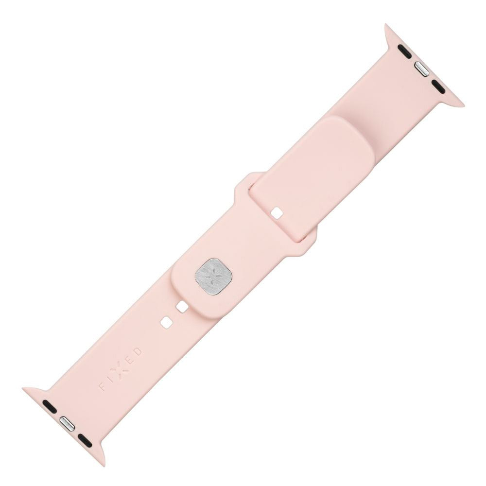 Fast Apple Watch (42/44/SE/45/46/49 mm) Sporty silikonremsett - rosa
