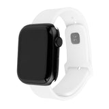 Fast Apple Watch (42/44/SE/45/46/49 mm) Sporty silikonremsett - hvit