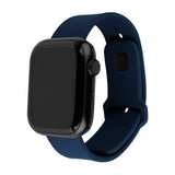 Fast Apple Watch (38/40/SE/41/42 mm) Sporty silikonremsett - blå