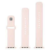Fast Apple Watch (38/40/SE/41/42 mm) Sporty silikonremsett - rosa
