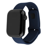 Fast Apple Watch (42/44/SE/45/46/49 mm) Sporty bred silikonremsett - blå