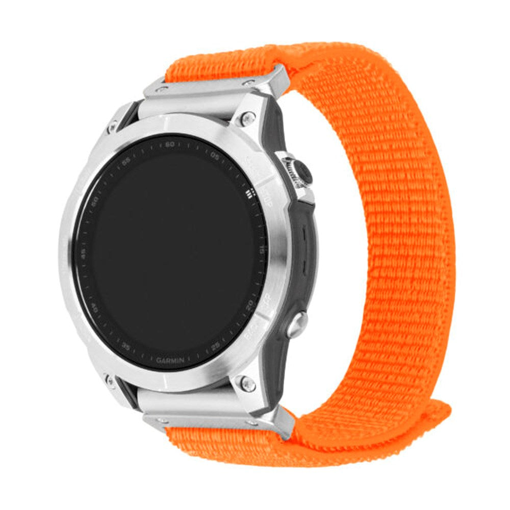 Universal Garmin Smartwatch (26mm QuickFit) Fixed Nylon Smartwatch Rem - Orange