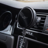 Fast MagCool magnetisk mobilholder m. Trådløs lading 15W - MagSafe-kompatibel - Svart