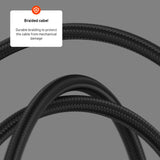 Fast LED-skjerm PD 100W USB-C til USB-C-kabel - 1,2 m - Svart