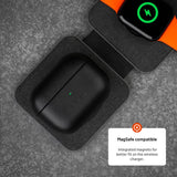 Faste AirPods Pro (2. generasjon) ekte skinndeksel - svart