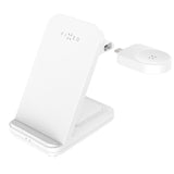 Fast trådløs 3-i-1 ladestasjon for Samsung - Hvit