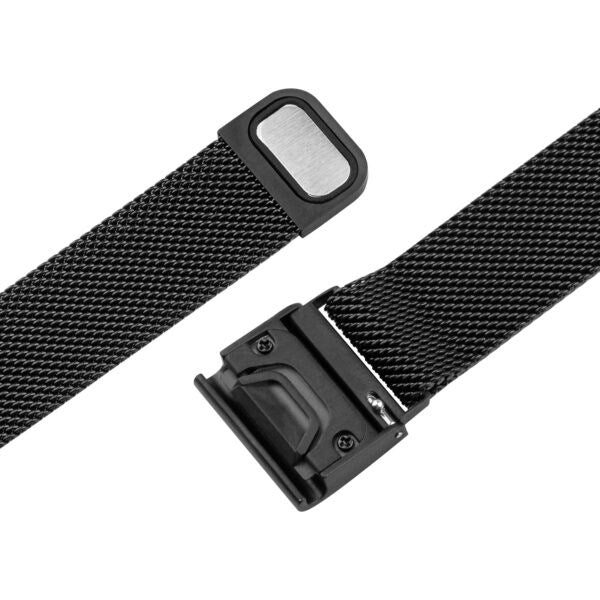 Fast Universal Garmin 20mm Mesh metallstropp m. QuickFit - Svart